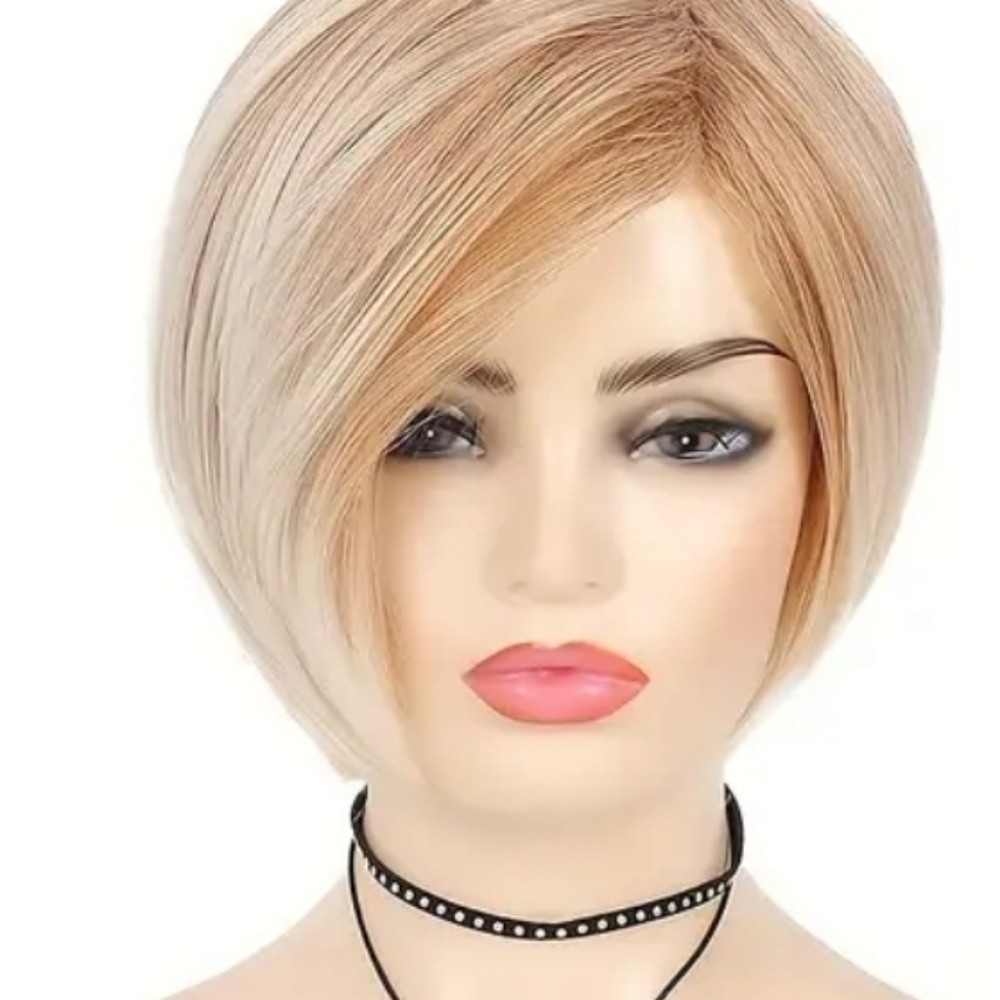 Cream Spiky Textured Wig with Volume